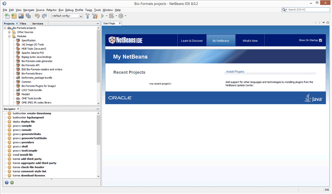 Opening Bio-Formats in Netbeans