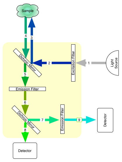 Sample instrument light path